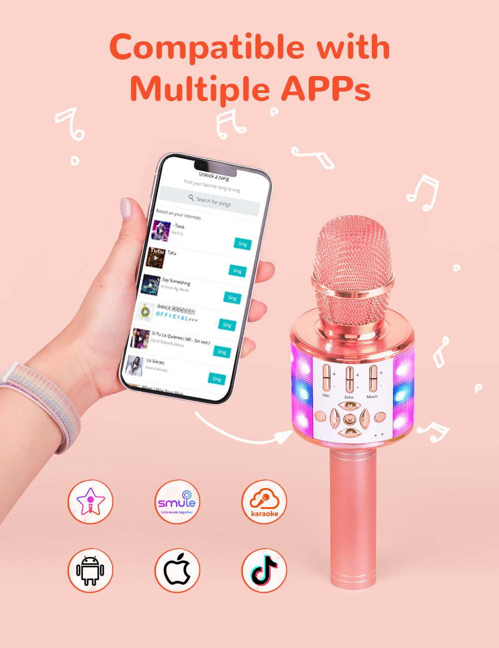 Amazmic 3 mode voice effects feature enhances playful performances