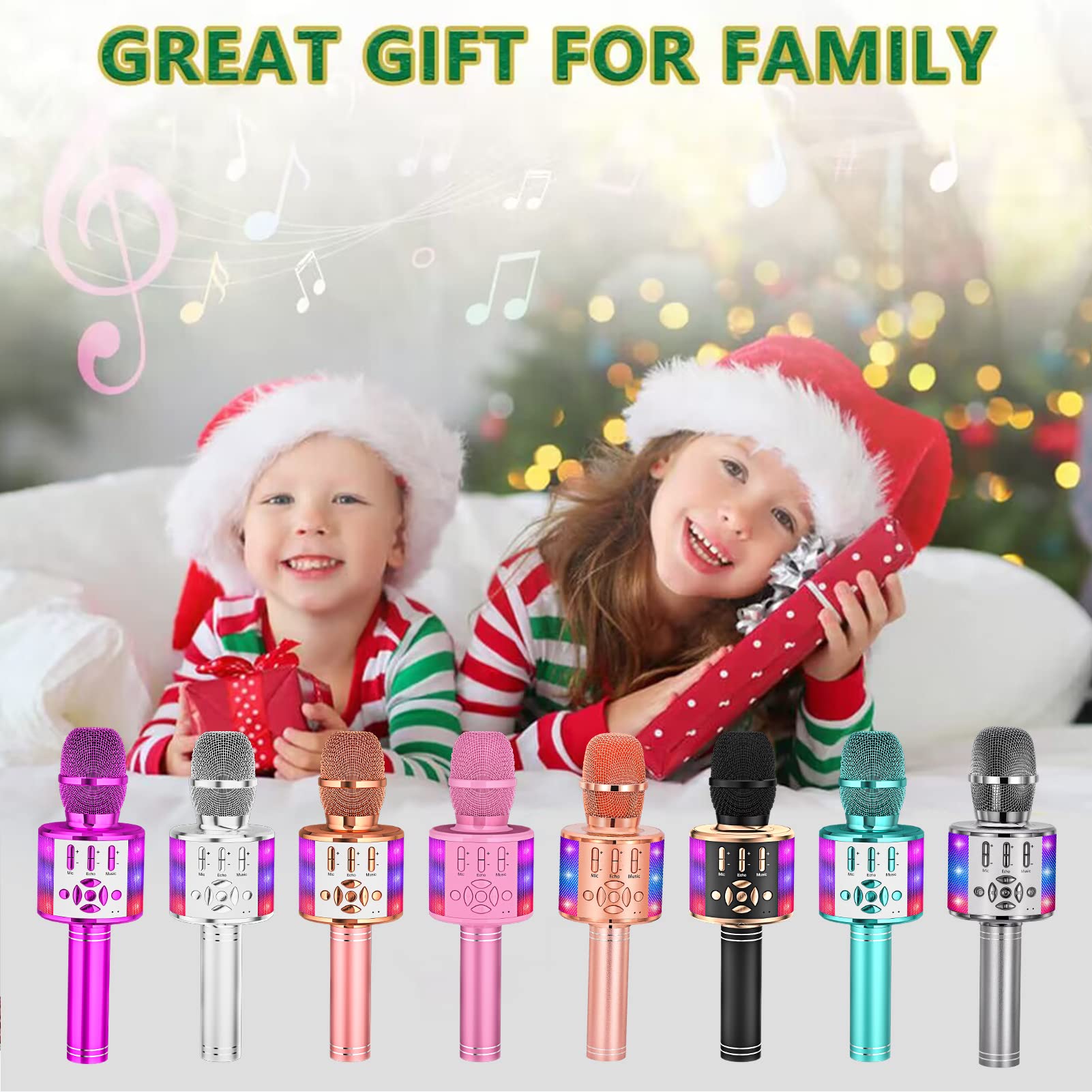 Amazmic Kids Karaoke Microphone battery life of 4–6 hours per charge