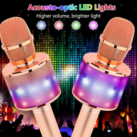 Amazmic Kids Karaoke Microphone connected via Bluetooth 5.0 for quick pairing