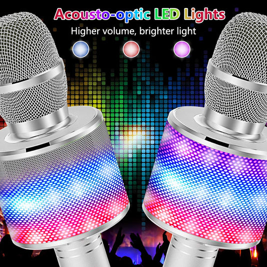 Amazmic Bluetooth 5.0 karaoke microphone with stable wireless connection