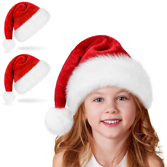 Ambandier kids Santa hat on toddler, cozy festive wear for Christmas.