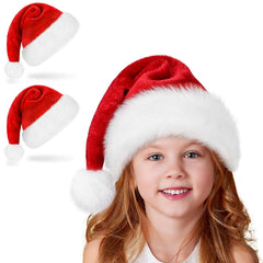 Ambandier kids Santa hat on toddler, cozy festive wear for Christmas.