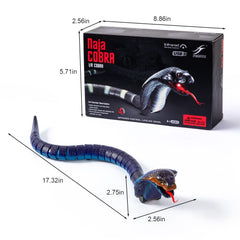 AMCHSURI 17-inch blue cobra snake toy for indoor adventures