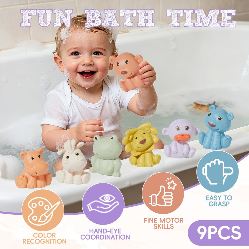 AMCHSURI frog bath toy waterproof seal keeps bath time tidy.