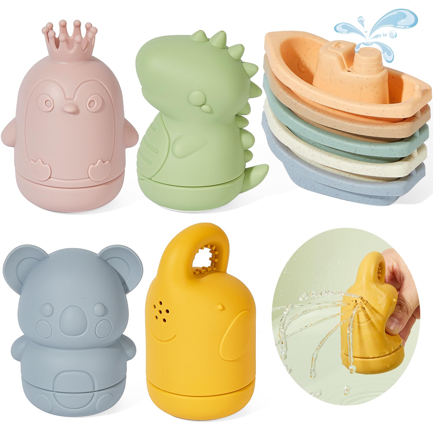 AMCHSURI elephant bath toy for gentle grip and sensory bath time