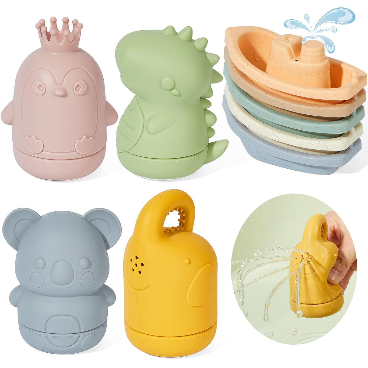 AMCHSURI elephant bath toy for gentle grip and sensory bath time