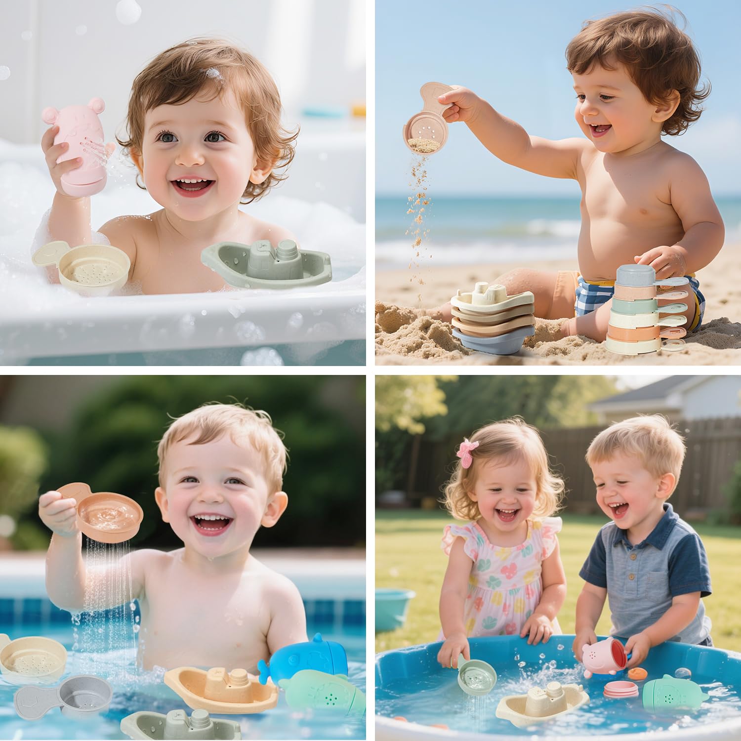 AMCHSURI gift-ready bath toy set ideal for baby showers and birthdays.