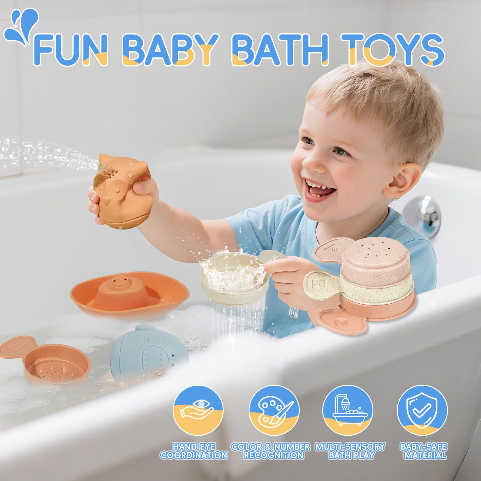 AMCHSURI owl bath toy promotes imaginative play during splashes.