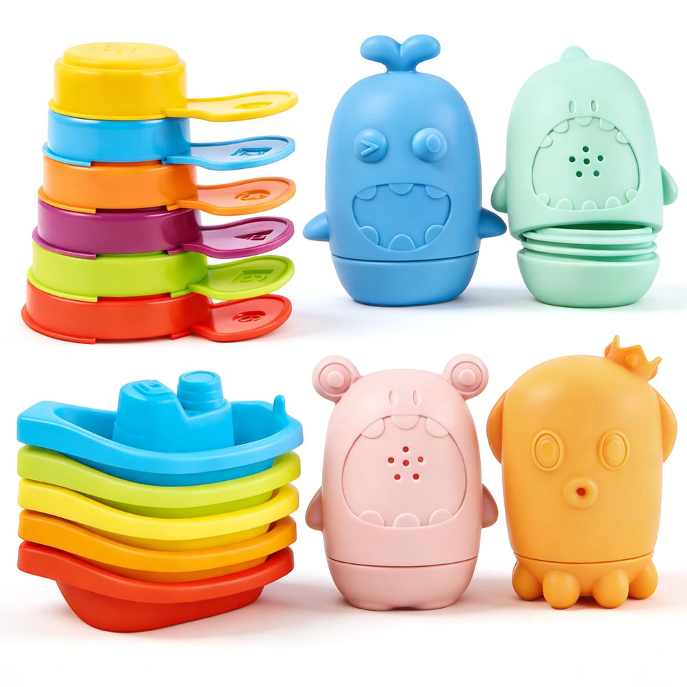 AMCHSURI rainbow boats brighten bath time and spark imaginative play.