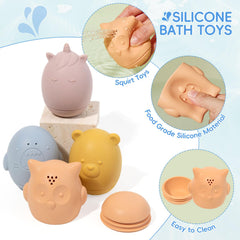 AMCHSURI shark bath toy offers squeezable fun with safe materials.