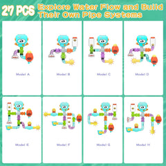 AMCHSURI educational bath toy bundle with easy-to-clean, durable parts for frequent use.