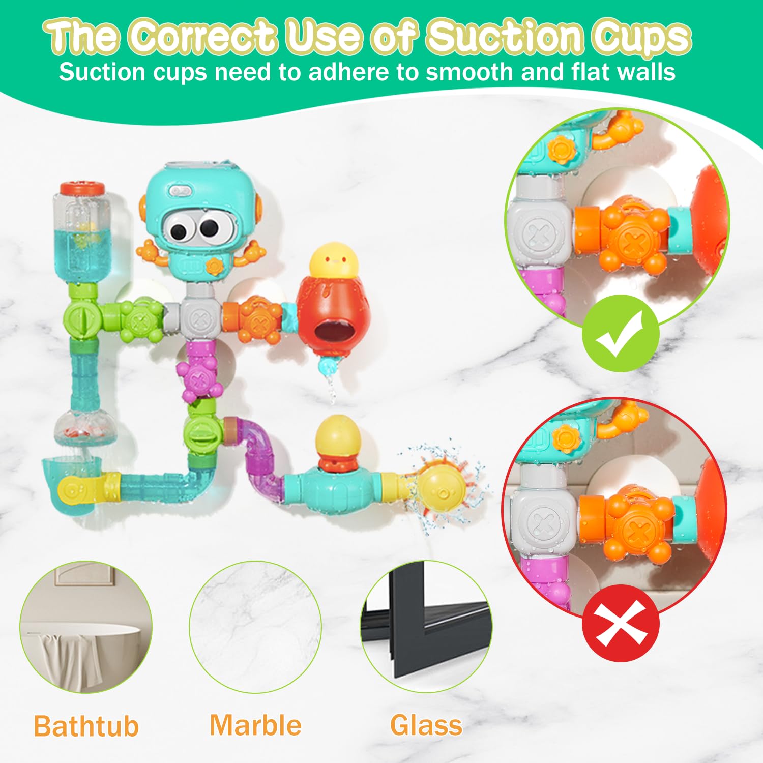 AMCHSURI bath toy assembly kit is shown as a gift-ready activity for kids.