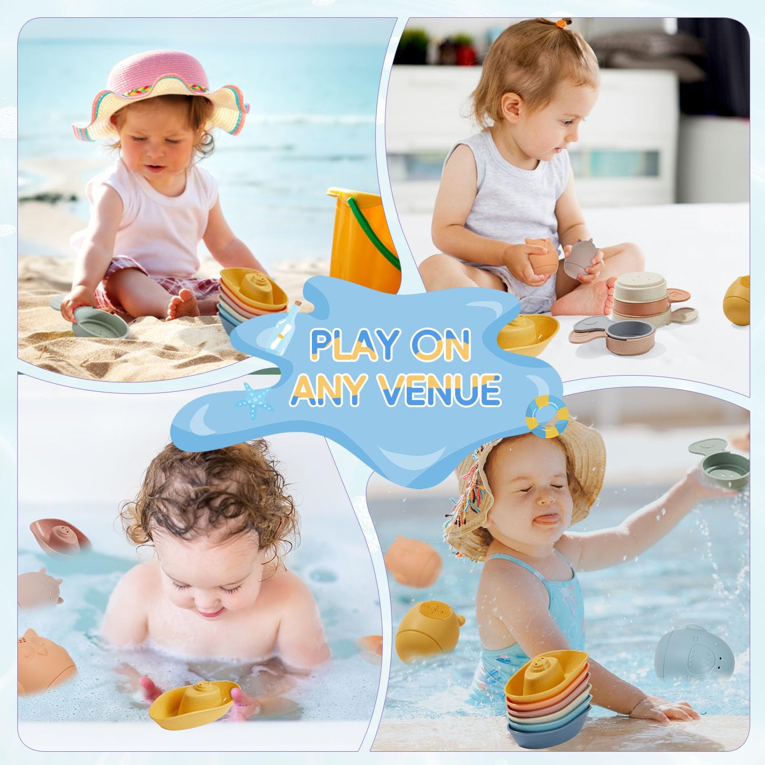 AMCHSURI bath toy with split design for thorough cleaning.