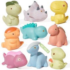 AMCHSURI nine-dinosaur bath toys, sealed and mold-free for tub play