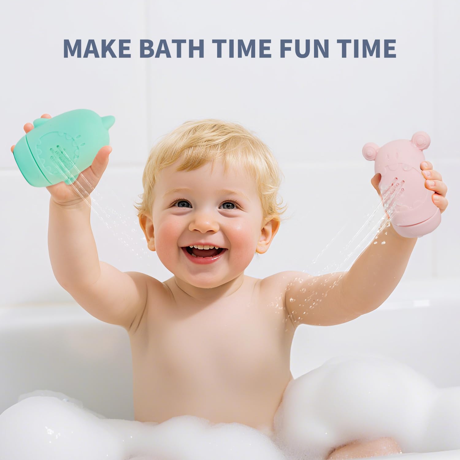 AMCHSURI floating spoons encourage scooping and pouring during water play.
