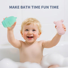 AMCHSURI floating spoons encourage scooping and pouring during water play.