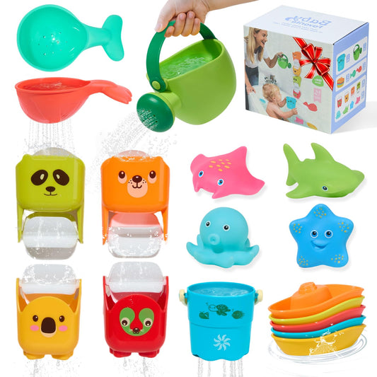 AMCHSURI watering can bath toy for pouring water and sensory play in the tub