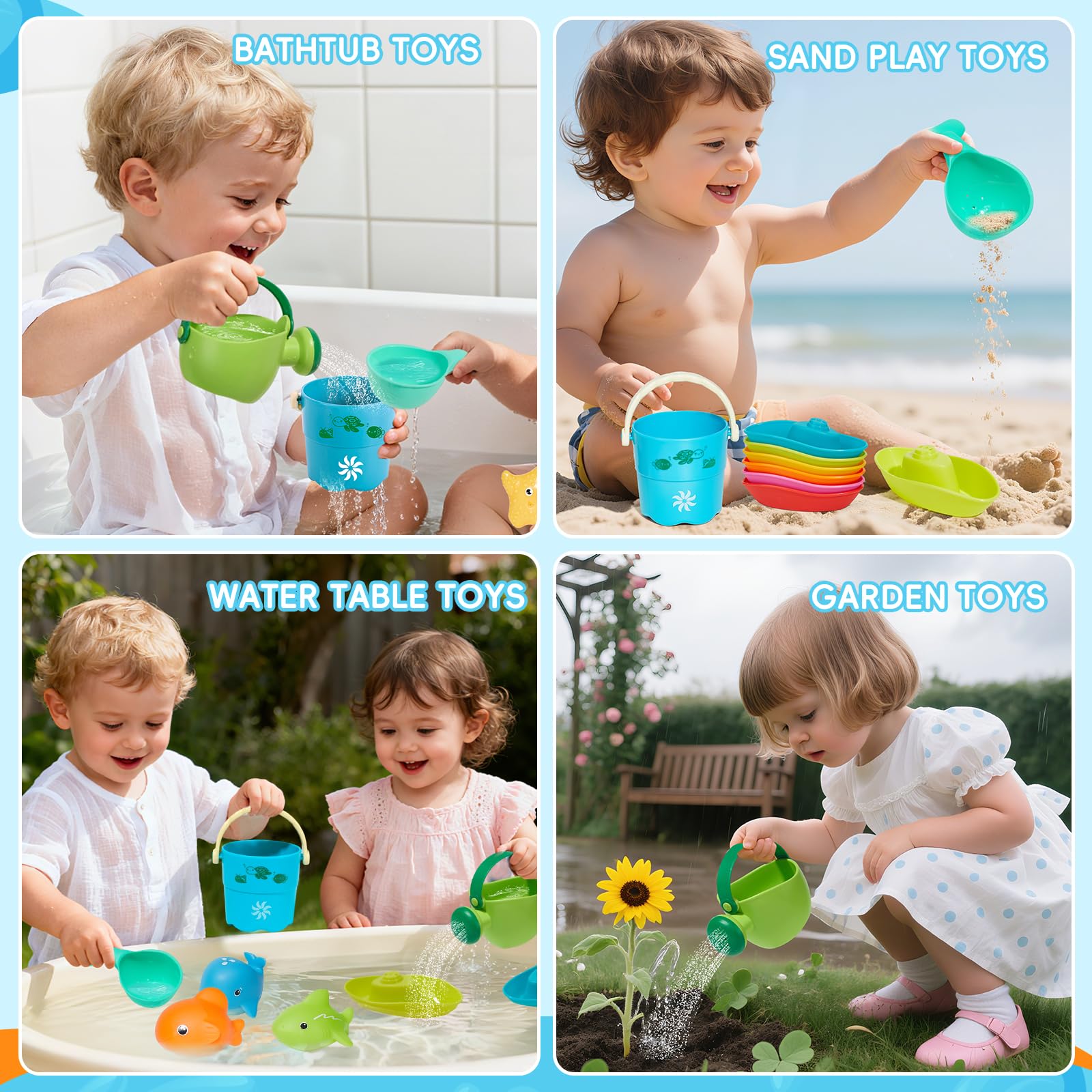 AMCHSURI no-hole bath toys promote mold-free dry storage after baths