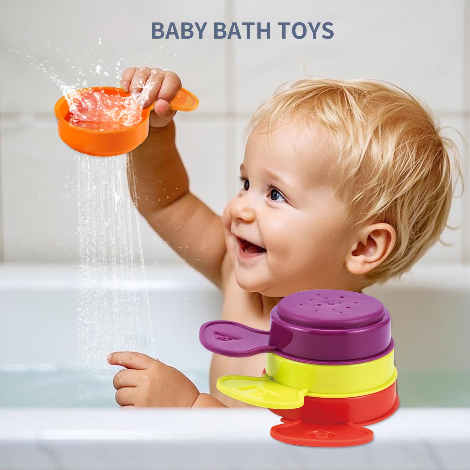 AMCHSURI numbered scoops support color sorting and sequencing in the bath.