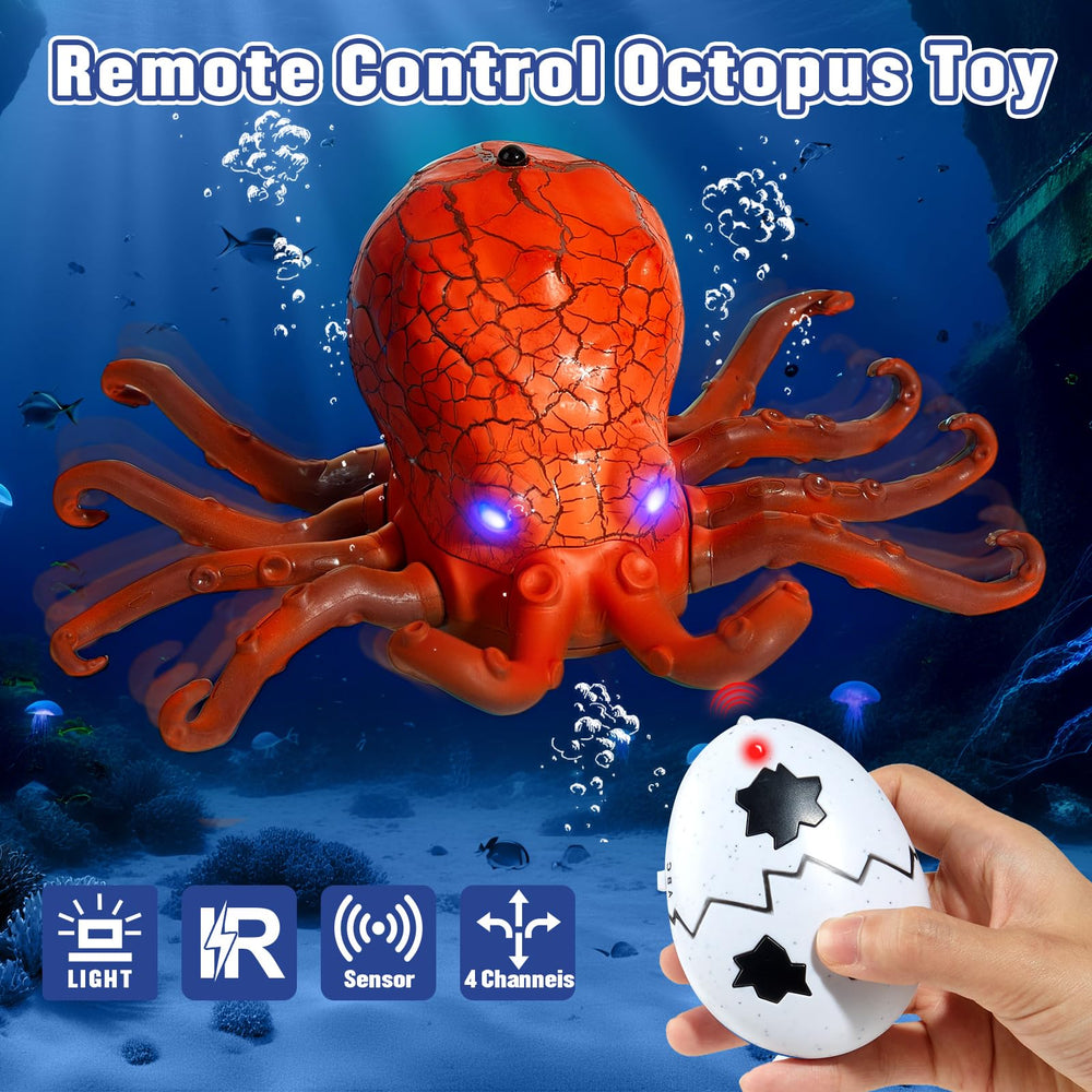 AMCHSURI octopus displays dynamic movement with spinning tentacles for realistic action