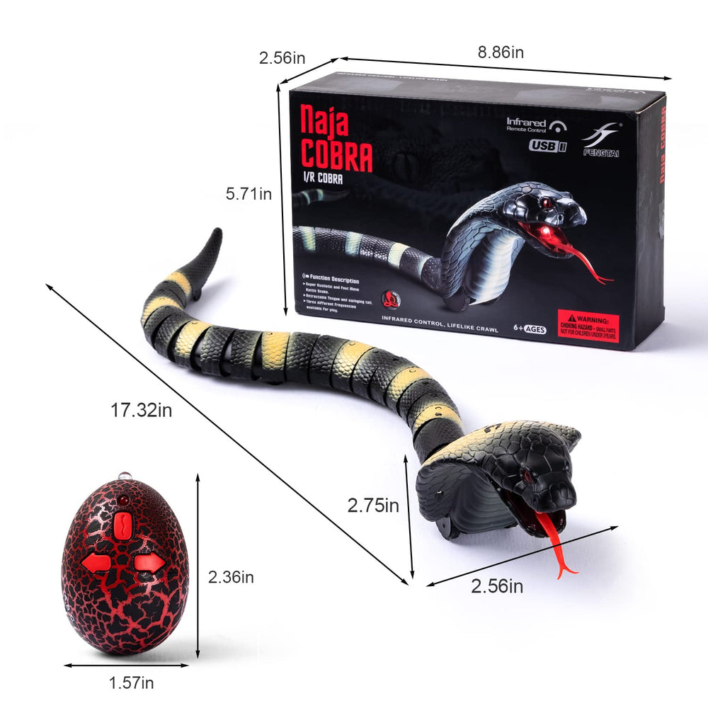 AMCHSURI RC Snake Toy offers slithering action for kids and curious pets.