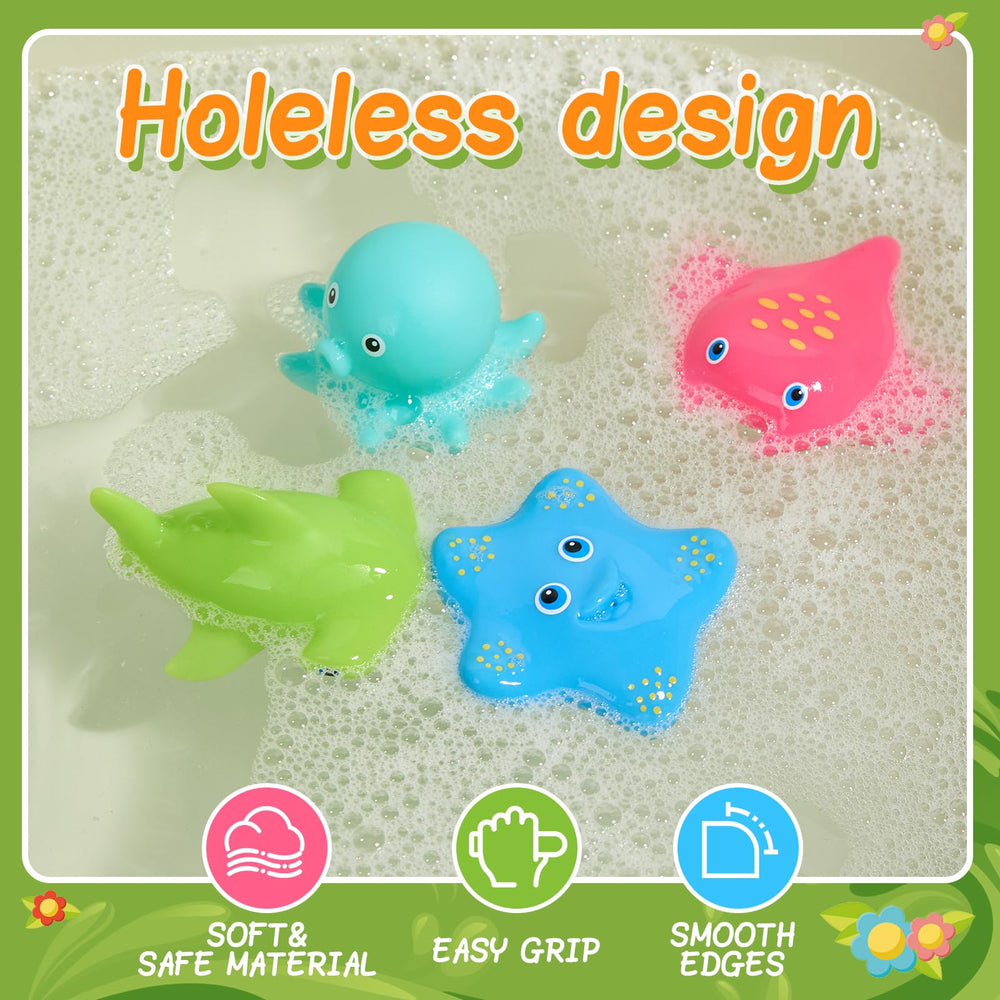 AMCHSURI sealed soft rubber animals stay buoyant and easy to clean during baths