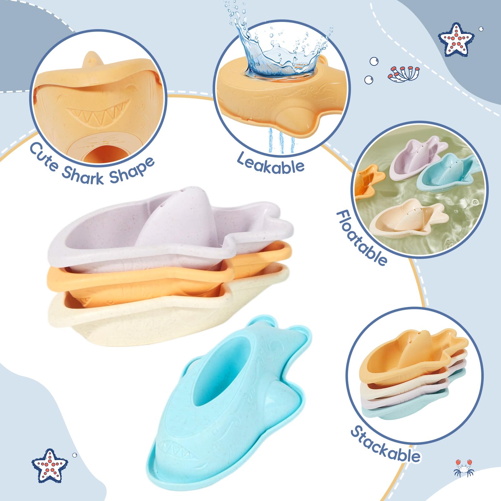AMCHSURI shape sorter toys help little hands match holes and learn through play