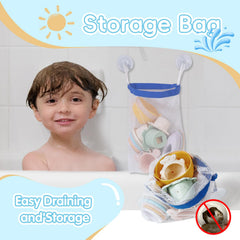 AMCHSURI storage bag keeps bath toys organized after use