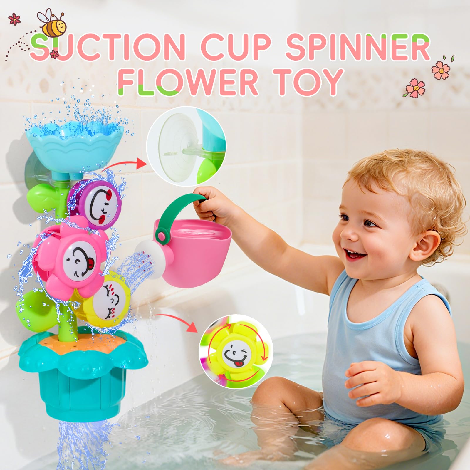 AMCHSURI Watering can promotes independent pouring and sensory exploration in the bath