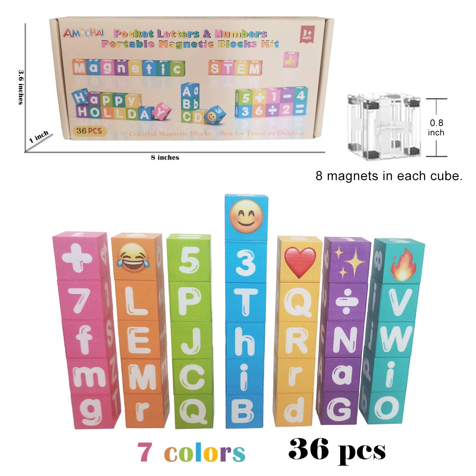 amdohai engaging design helps kids enjoy letters, numbers, and simple emoticons.