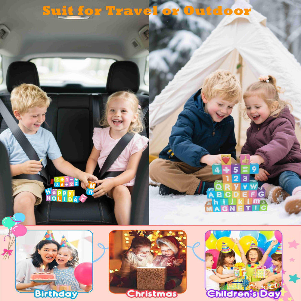 amdohai 36 magnetic cubes enable hands-on learning for math and language skills.