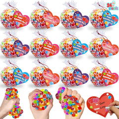 AMENON 24-pack valentines stress balls grape for classroom sharing and focus