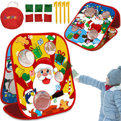 AMENON Christmas cornhole board double-sided design for versatile party fun.