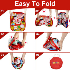 AMENON Collapsible cornhole set for quick setup and easy storage.