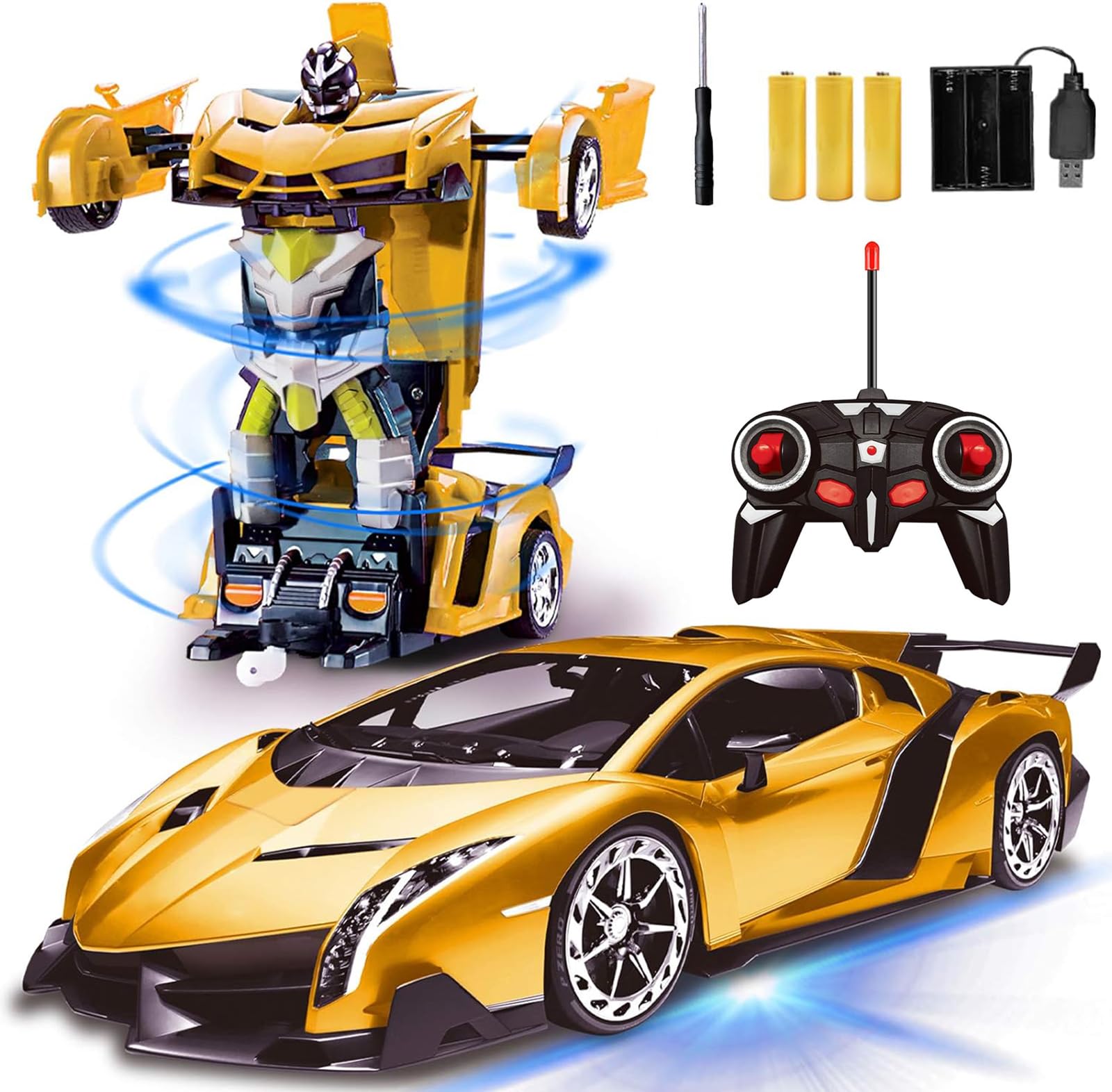 AMENON Transform 1:18 robot mode in action for enhanced imaginative play.