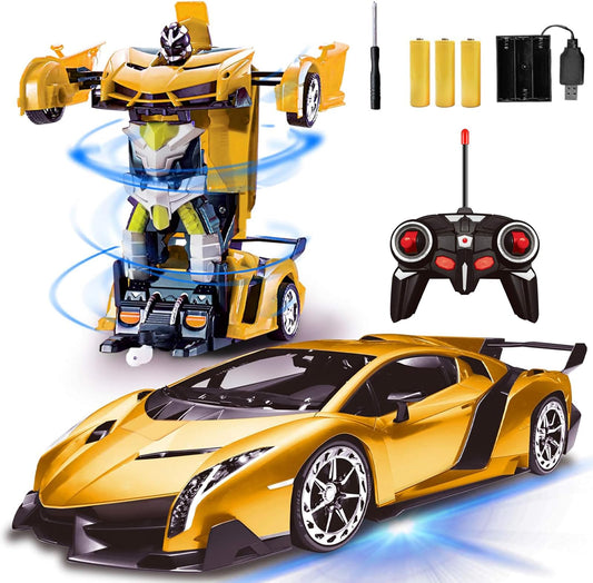 AMENON Transform 1:18 robot mode in action for enhanced imaginative play.