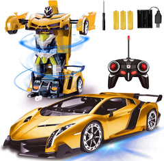 AMENON Transform 1:18 robot mode in action for enhanced imaginative play.