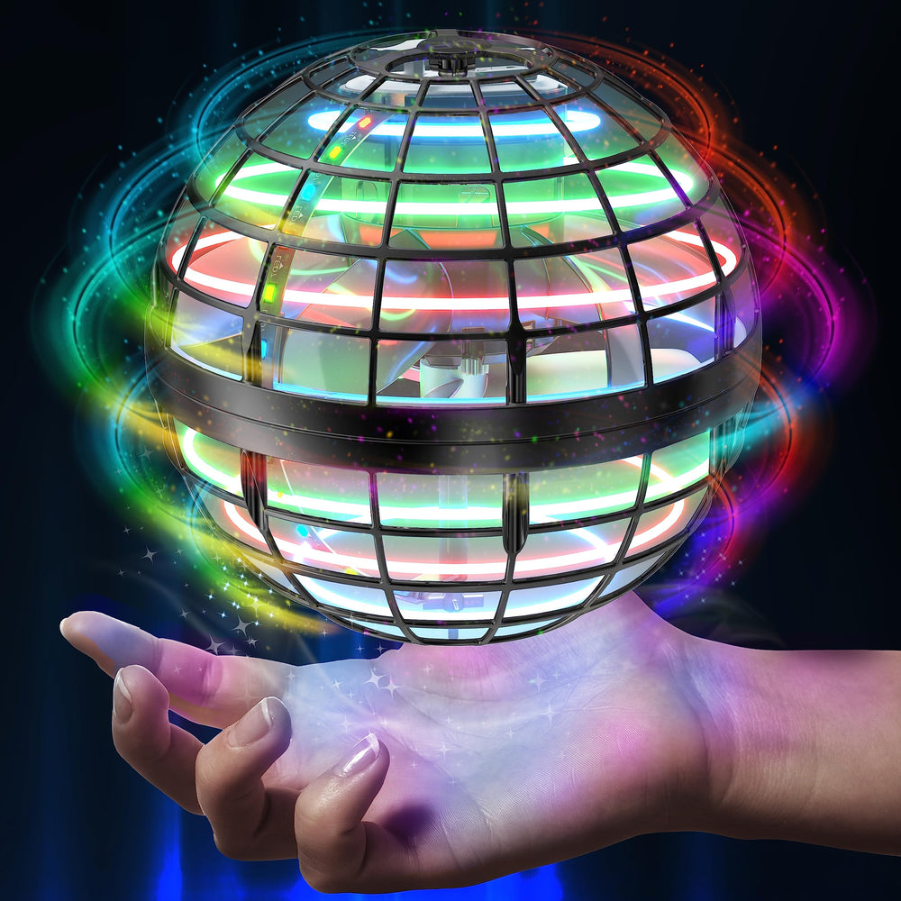 AMERFIST flying orb ball toy with LED glow perfect for night play