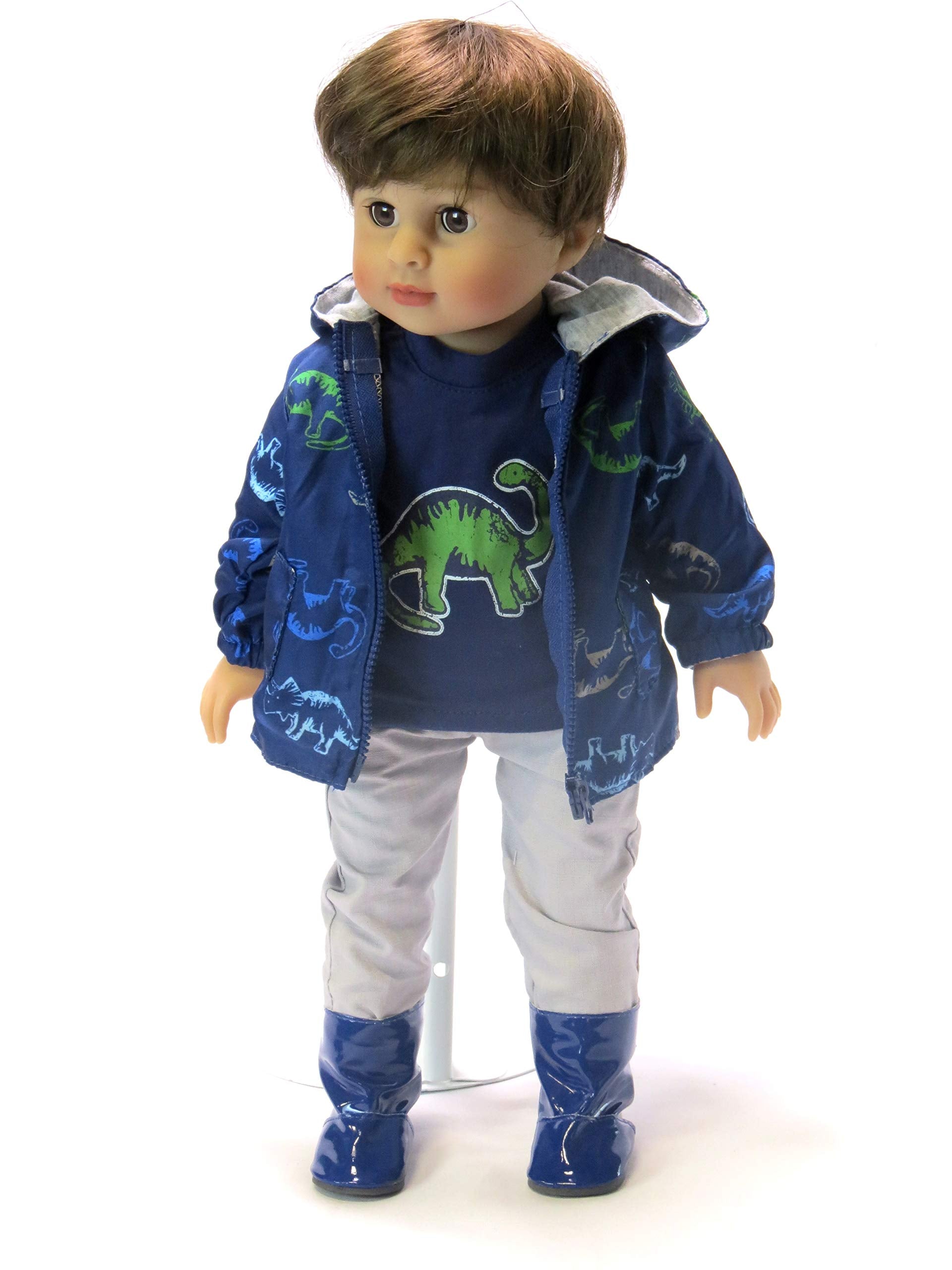 American Fashion World doll raincoat stitching detail adds realism and durability