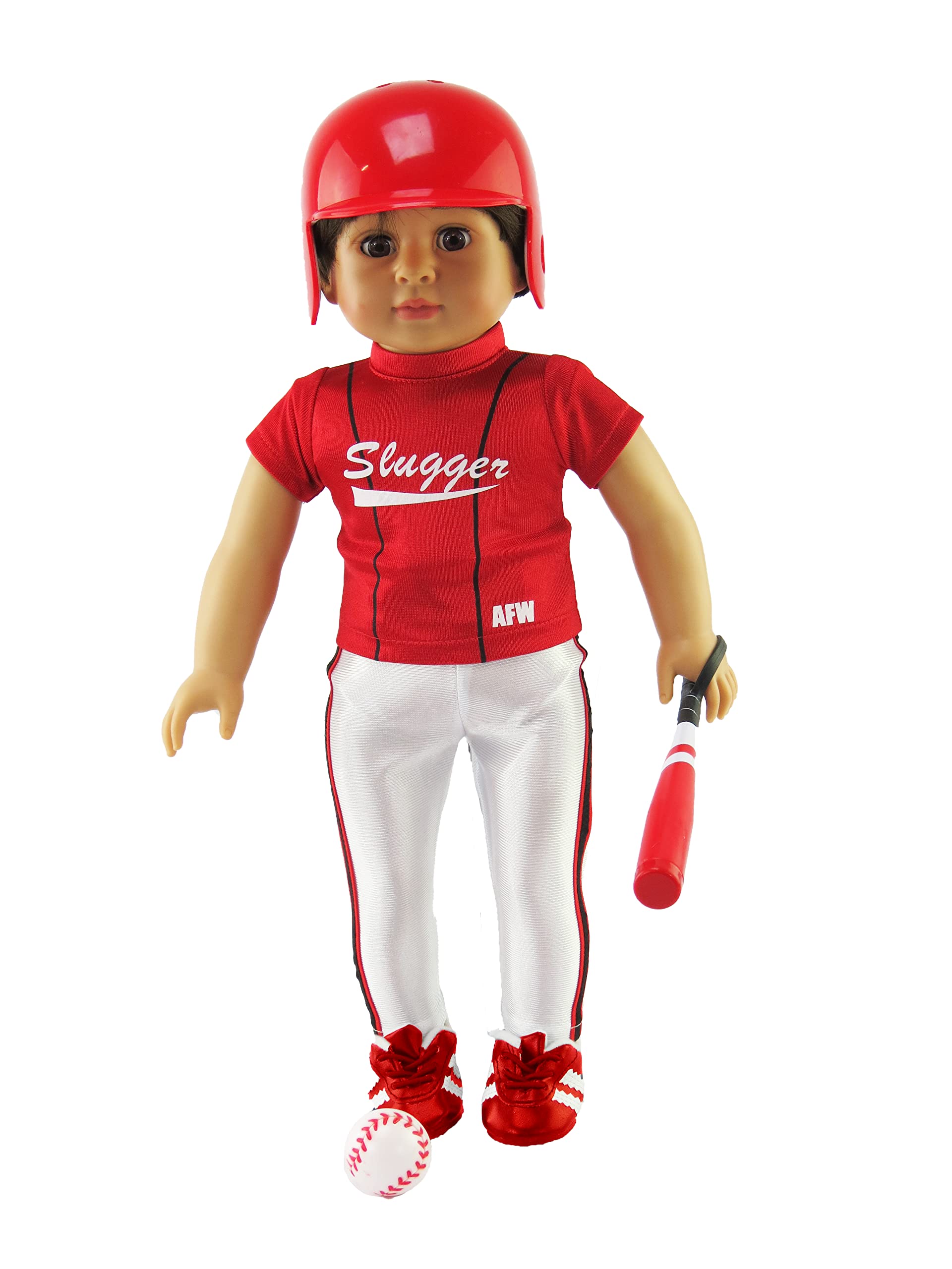 Accessories included with the American Fashion World uniform enhance play-ready outfits