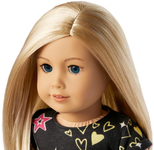 American Girl Truly Me 18-inch doll with blonde hair ready for styling.