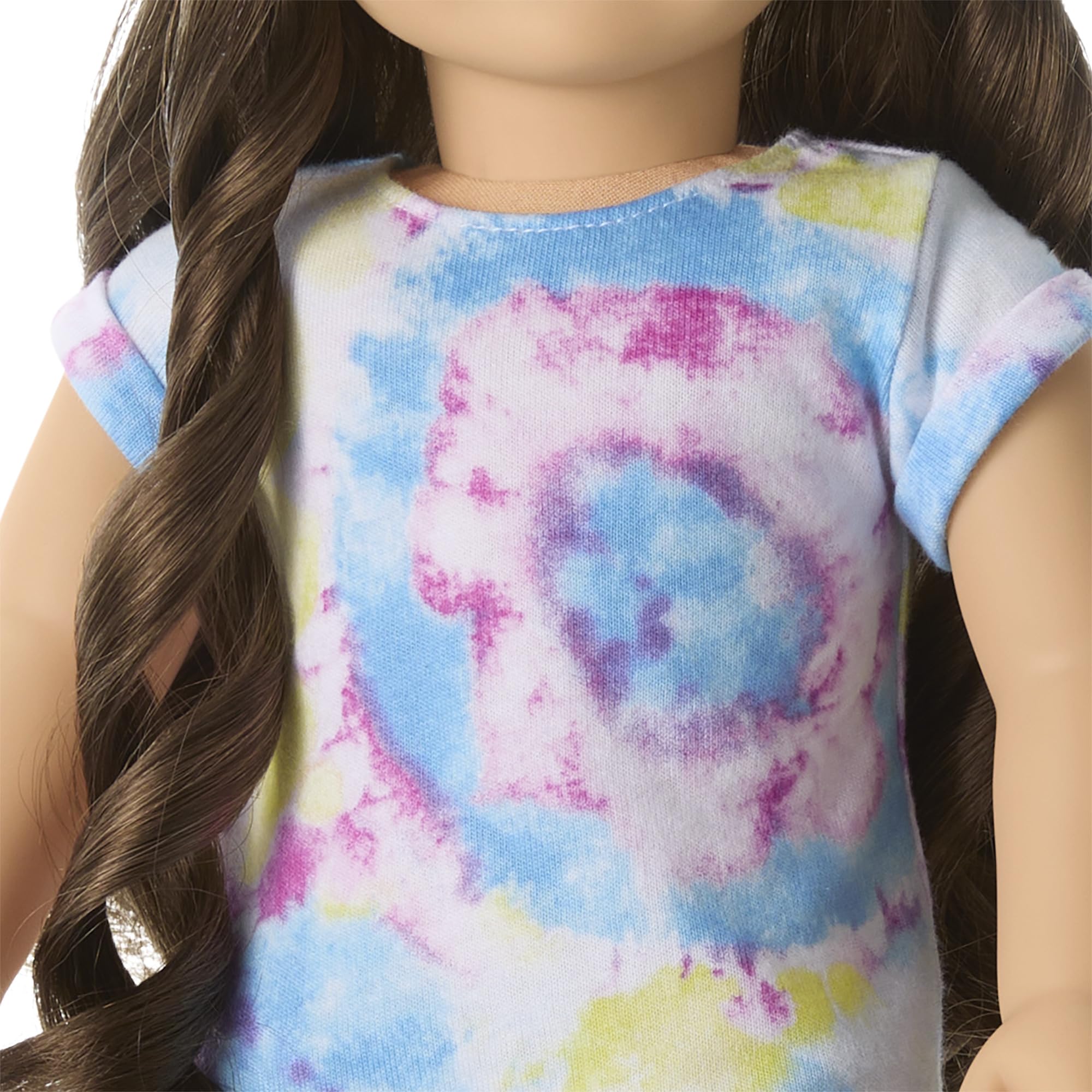 American Girl Truly Me 18-inch doll with light skin and warm olive undertones.