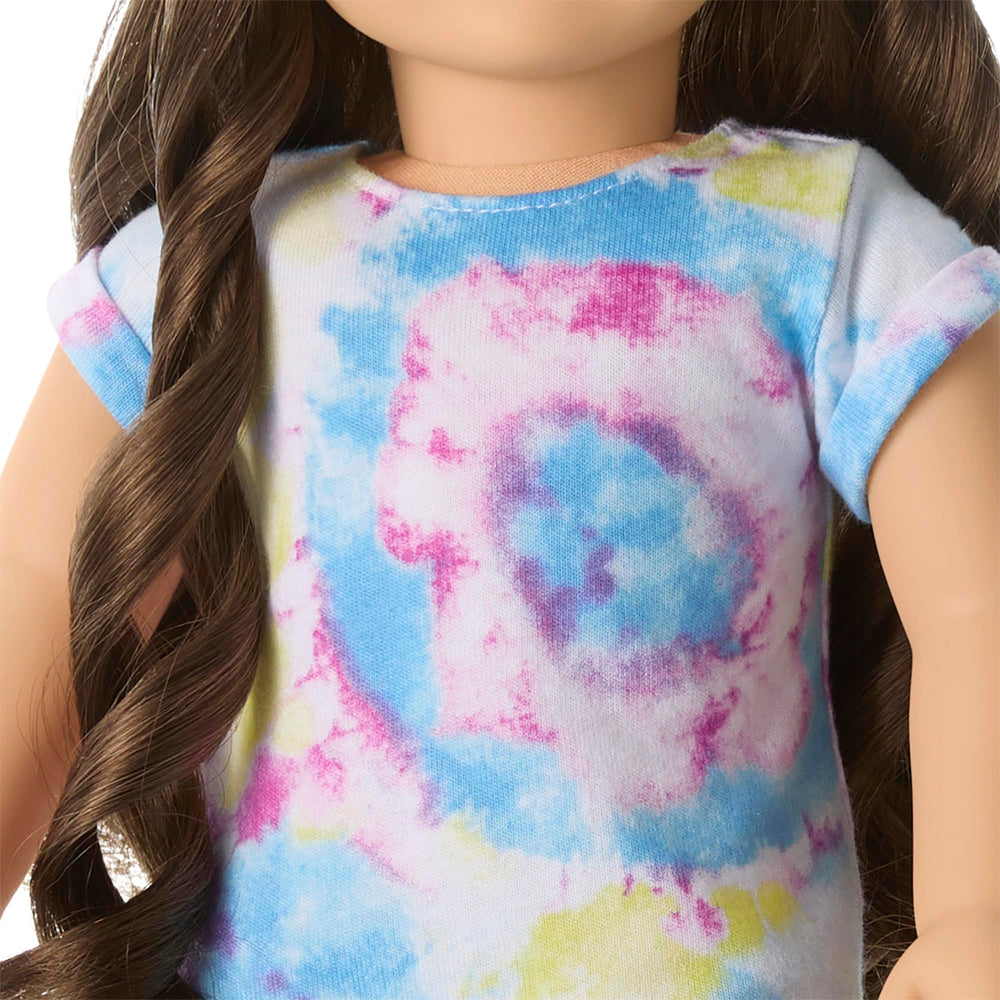 American Girl Truly Me 18-inch doll with light skin and warm olive undertones.