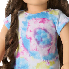 American Girl Truly Me 18-inch doll with light skin and warm olive undertones.