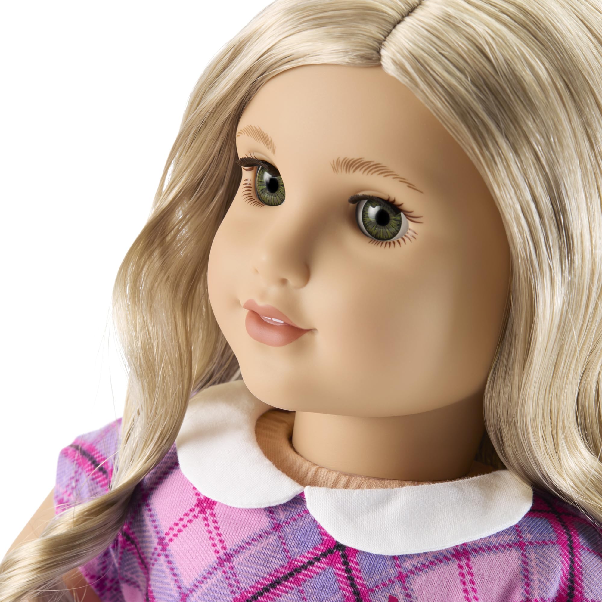 American Girl Truly Me with curly blonde hair invites creative styling and dress-up adventures