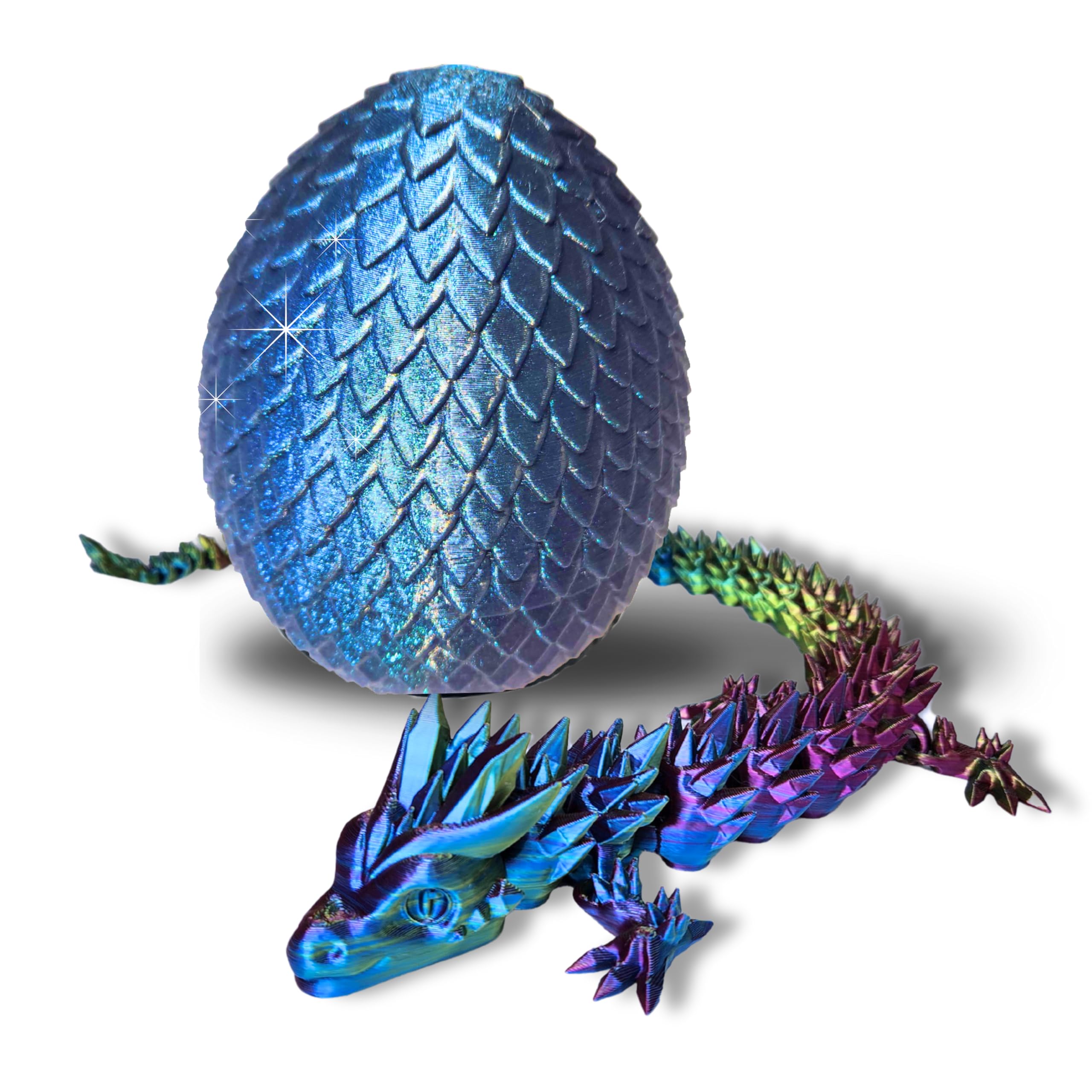Amerimaker 20inch articulated dragon color-changing, ideal for desk display and engaging fidget play.