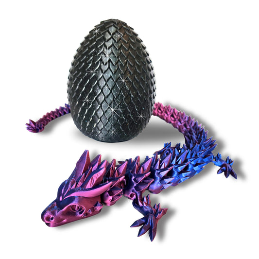 Amerimaker 20-inch articulated color-changing dragon—desk fidget and display ready.