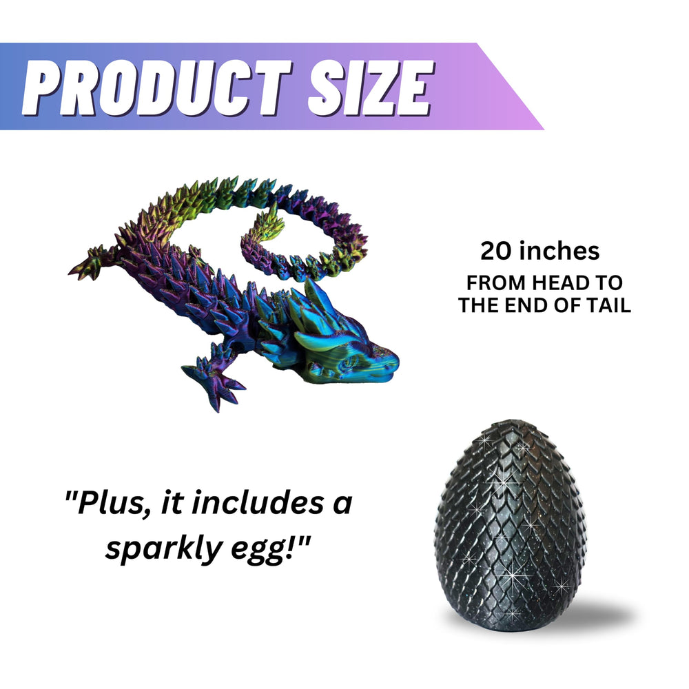 Amerimaker dragon rainbow-black-egg shell highlights a dazzling rainbow finish.