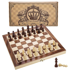 AMEROUS 12x12 magnetic chess board for travel and organized play.