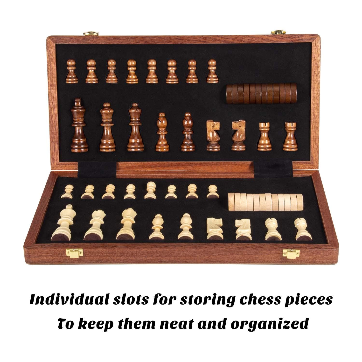 AMEROUS dual-game set offering chess and checkers for versatile family fun.